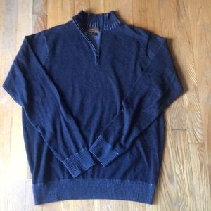 Pronto Uomo Blue Quarter Zip Sweater